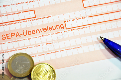 Photo: Sepa Uberweisung Sepa Uberweisung
