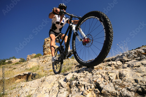Fototapeta downhill rider
