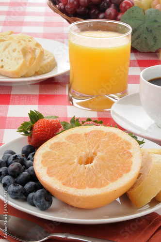 Photo: healthy breakfast with grapefruit healthy breakfast with grapefruit