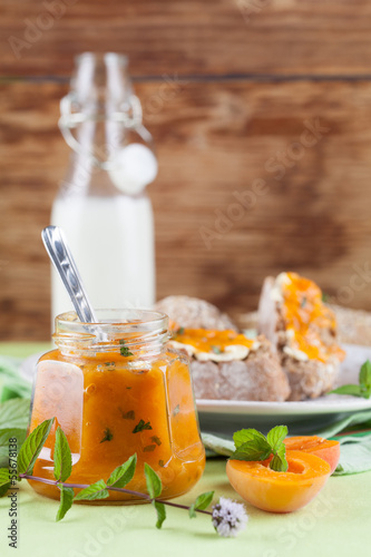 Photo: Apricot jam with mint Apricot jam with mint