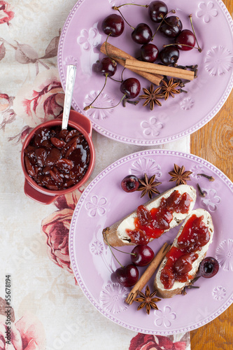 Photo: Bread with spicy cherry jam Bread with spicy cherry jam