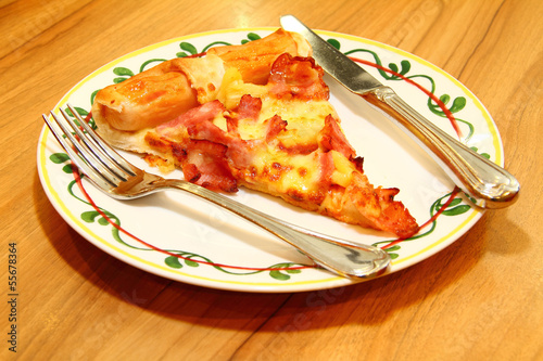 Photo: Pizza slices on the plate Pizza slices on the plate