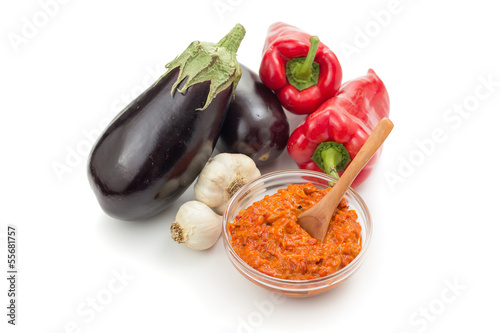 Photo: Ajvar, a delicious roasted red pepper and eggplant dish Ajvar, a delicious roasted red pepper and eggplant dish