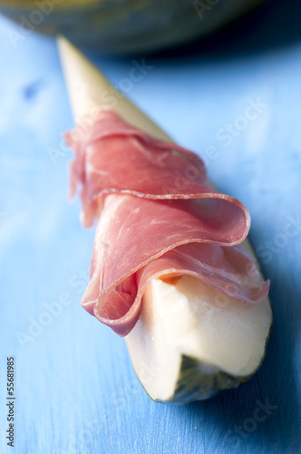 Photo: Italian antipasti melon with smoked ham Italian antipasti melon with smoked ham