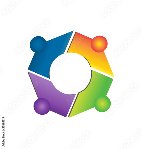 Vector: Teamwork network connections logo apps vector Teamwork network connections logo apps vector