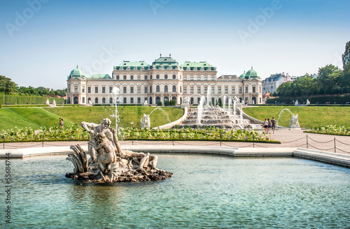 Photo: Famous Schloss Belvedere in Vienna, Austria Famous Schloss Belvedere in Vienna, Austria