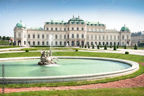 Photo: Famous Schloss Belvedere in Vienna, Austria Famous Schloss Belvedere in Vienna, Austria