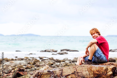 Photo: man on the beach man on the beach