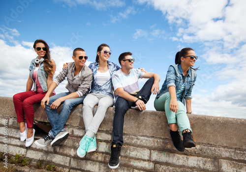 Photo: group of teenagers hanging out group of teenagers hanging out