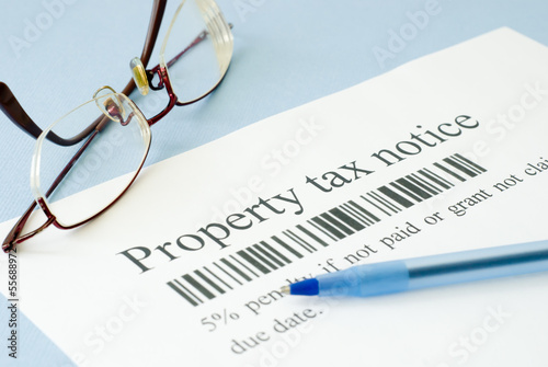 Photo: property tax notice property tax notice