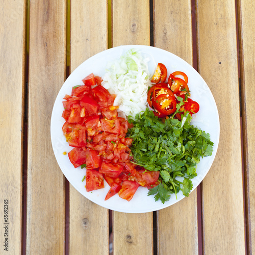 Photo: vegetables on plate vegetables on plate