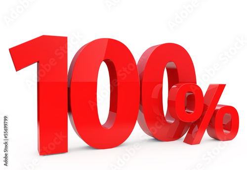 Illustration: Red one hundred percent Red one hundred percent