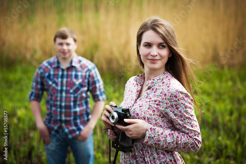 Photo: Cute photographer girl wiht boyfriend Cute photographer girl wiht boyfriend