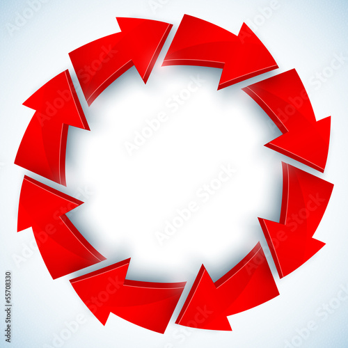 Vector: Red arrows closed vector circle Red arrows closed vector circle