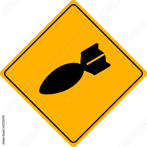 Vector: Bombe Atombombe Bilndgänger Traffic sign Strassenschild Bombe Atombombe Bilndgänger Traffic sign Strassenschild