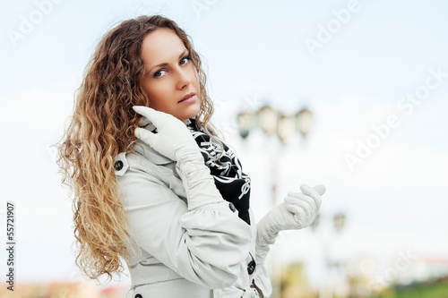 Photo: Beautiful woman in white Beautiful woman in white