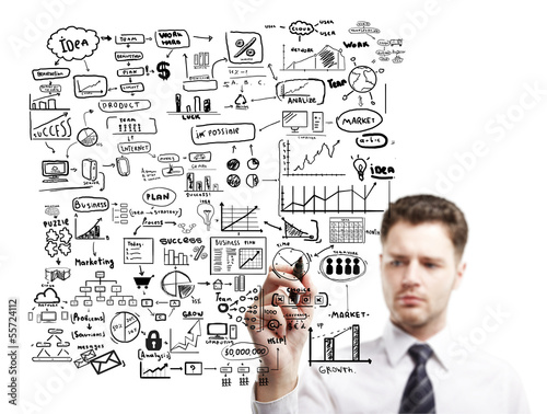 Photo: man drawing concept man drawing concept