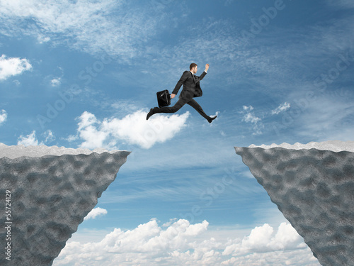 Photo: businessman jumping businessman jumping