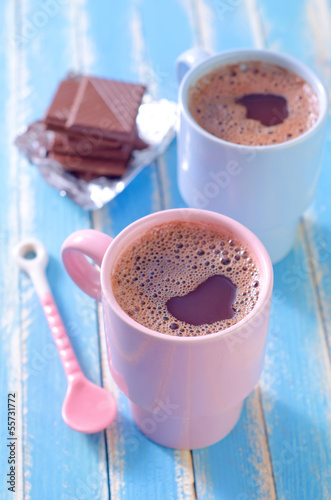 Photo: cocoa drink and chocolate cocoa drink and chocolate