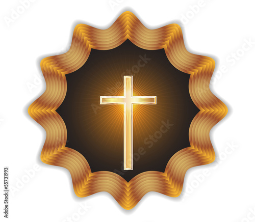 Vector: Religious cross label.Vector Religious cross label.Vector