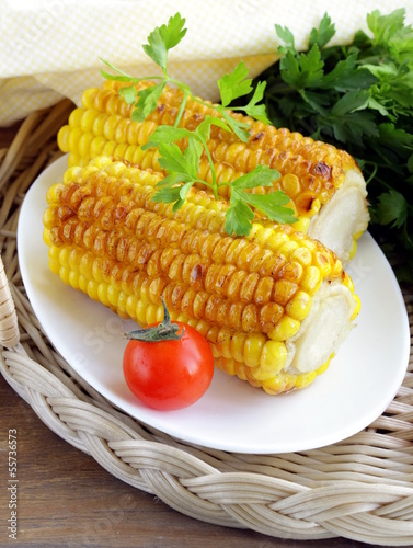 Photo: yellow grilled corn , tasty side dish yellow grilled corn , tasty side dish