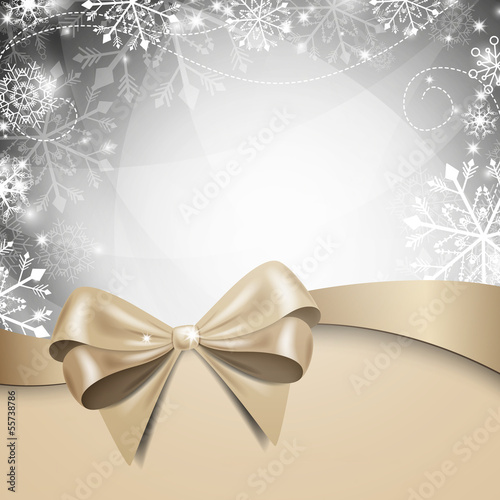 Vector: Vector Illustration of a Winter Background with Snowflakes Vector Illustration of a Winter Background with Snowflakes