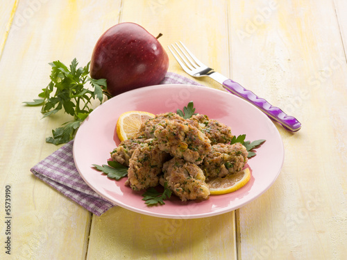 Photo: croquettes with meat and apple croquettes with meat and apple