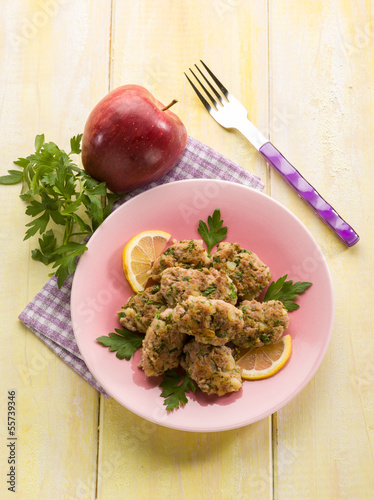 Photo: croquettes with meat and apple croquettes with meat and apple
