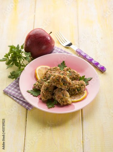 Photo: croquettes with meat and apple croquettes with meat and apple