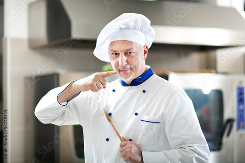 Photo: Chef in his kitchen Chef in his kitchen