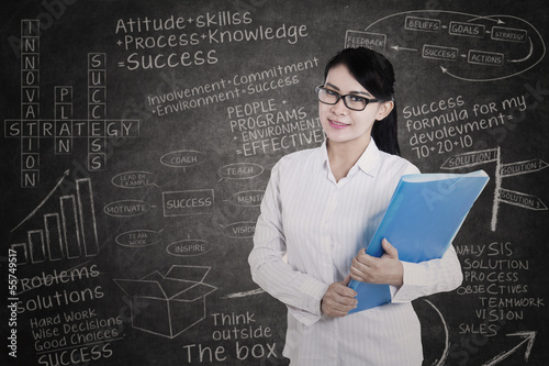 Photo: Attractive female medical student in class Attractive female medical student in class