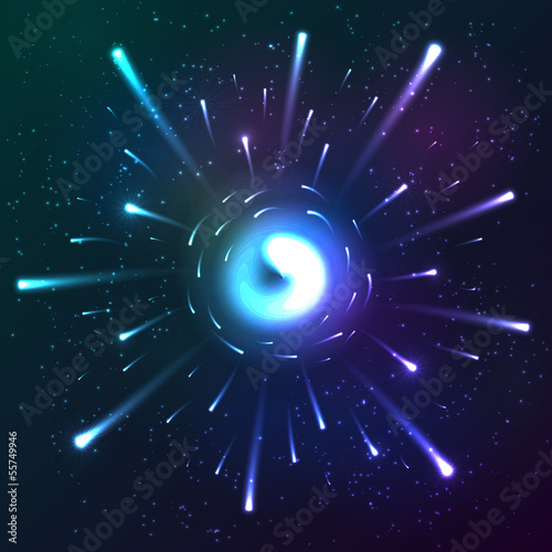 Vector: Shining neon lights new year vector card Shining neon lights new year vector card