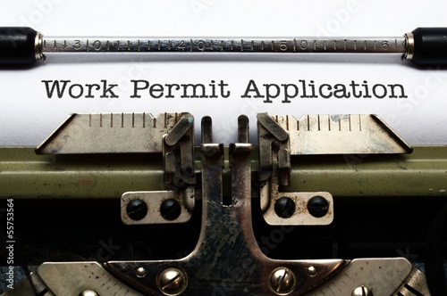 Photo: Work permit application Work permit application