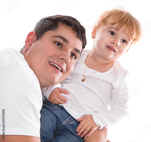 Photo: Vater und Tochter - Familie isoliert Vater und Tochter - Familie isoliert