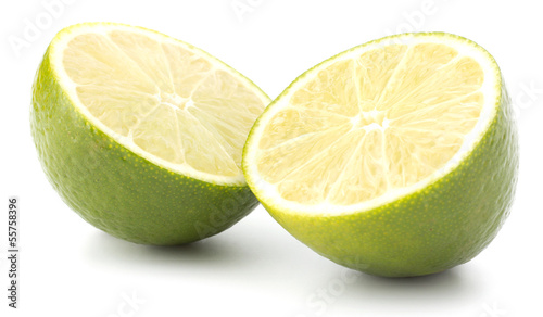 Photo: Fresh lime fruit Isolated on white background Fresh lime fruit Isolated on white background