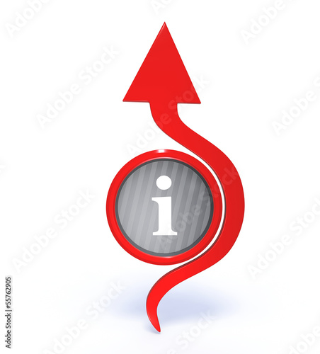 Illustration: information arrow icon on white background information arrow icon on white background
