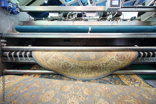 Photo: Demonstration of machine that cleans wool carpet Demonstration of machine that cleans wool carpet