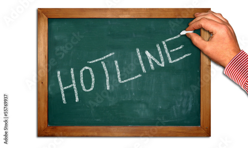 Illustration: Kreidetafel II - Hotline Kreidetafel II - Hotline