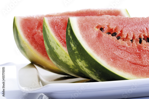 Photo: Geschnitten Wasser melone Geschnitten Wasser melone