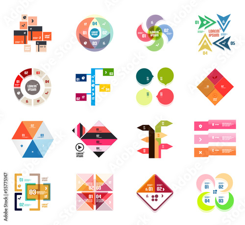 Vector: Set of modern infographic design templates Set of modern infographic design templates