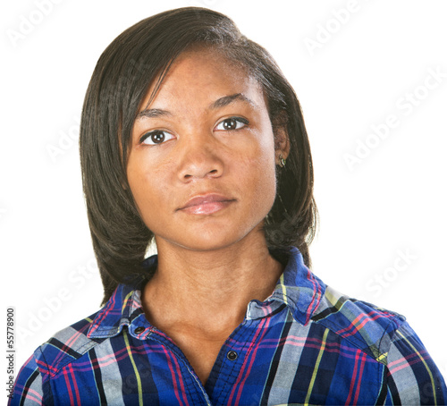 Photo: Calm Teenager on White Calm Teenager on White