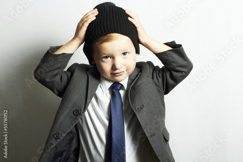 Photo: fashionable little boy in tie.style kid. fashion children fashionable little boy in tie.style kid. fashion children