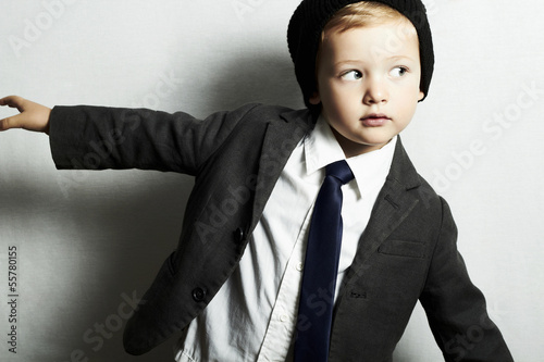 Photo: fashion little boy in tie.stylish kid. fashion children fashion little boy in tie.stylish kid. fashion children