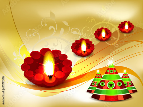Vector: Golden Diwali Card Design Golden Diwali Card Design