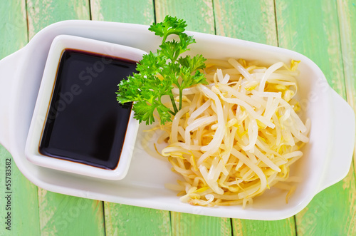 Photo: sprouts and soy sauce sprouts and soy sauce