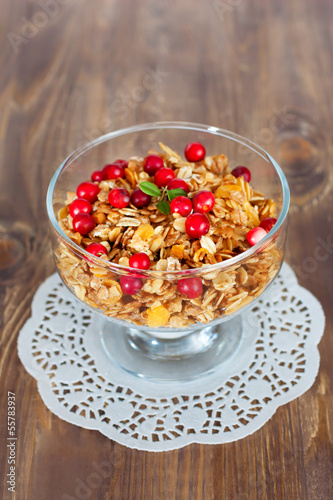 Photo: Granola with red berries Granola with red berries