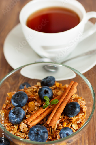 Photo: Granola with blueberry and cinnamon Granola with blueberry and cinnamon