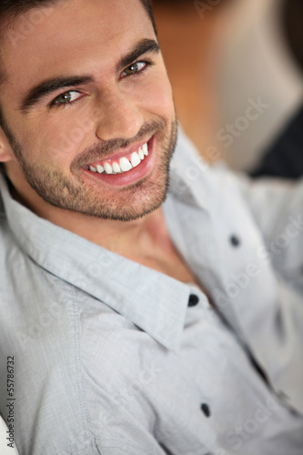 Photo: Happy dark-haired man Happy dark-haired man
