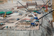 Huge construction site for dam Huge construction site for dam