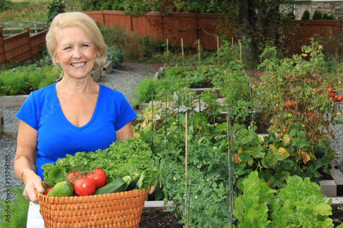 Photo: Lady vegetable gardener Lady vegetable gardener